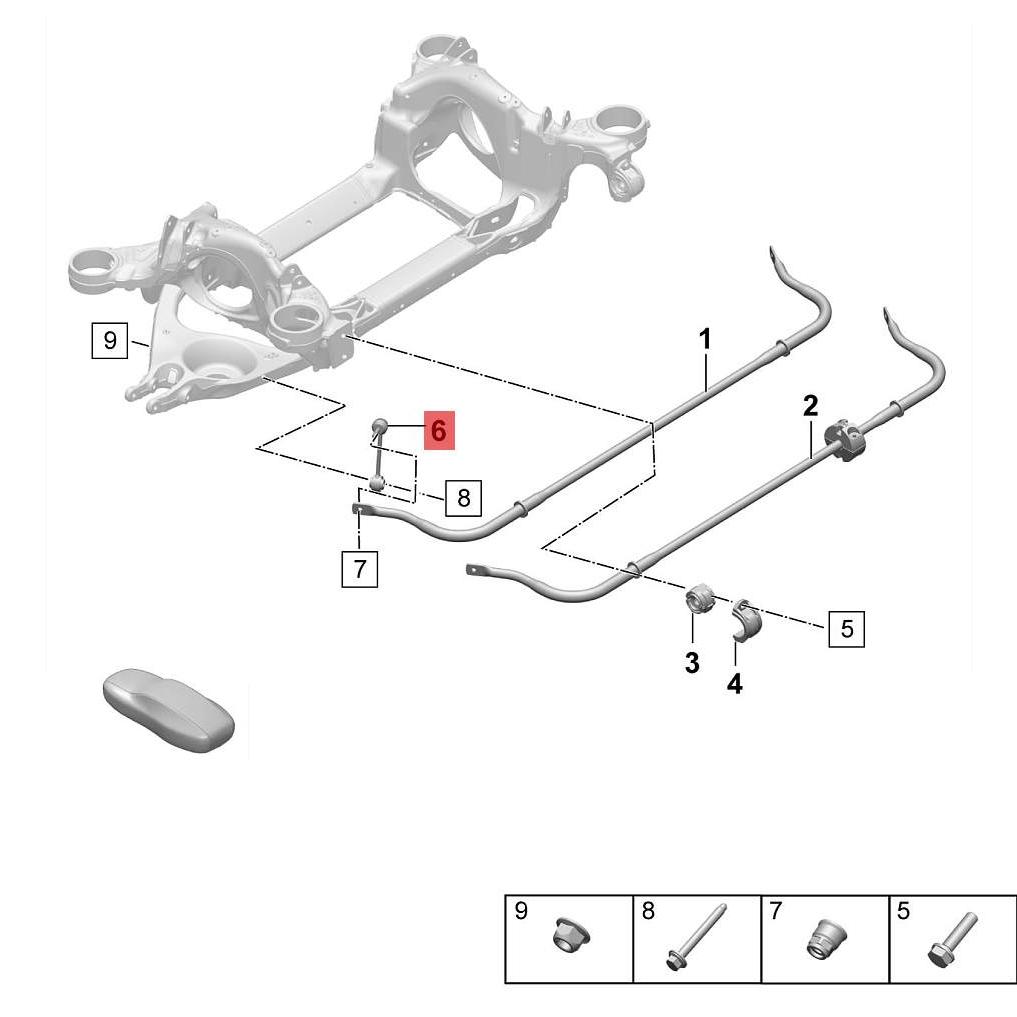971511467D 971511467B 971511467F Rear Stabilizer Bar Ball Joint for Porsche Panamera 971 2018