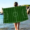 Cartoon Football Field Big Microfiber Beach Towels Quick Dry Towel Sand Beach Towels Pool Towel for Travel Swim Pool Yoga