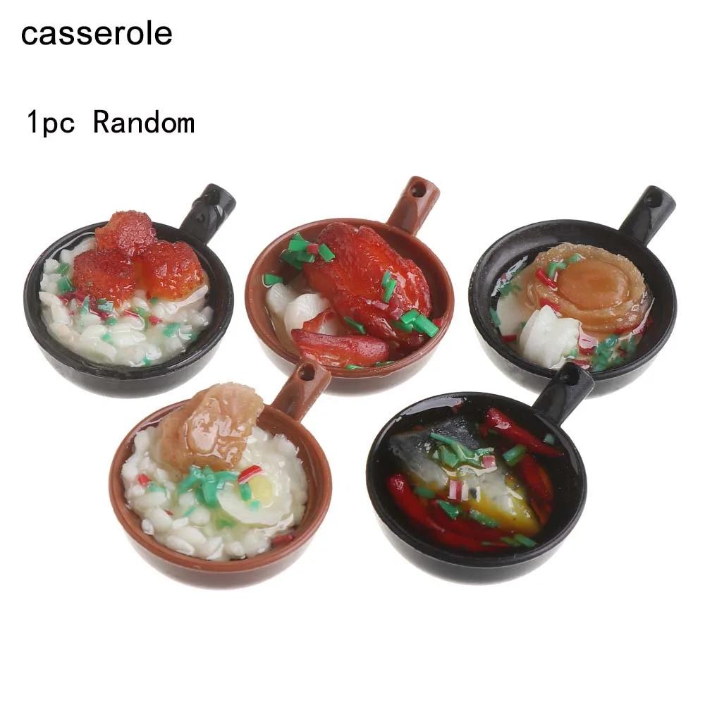 Pcs 1 Random Miniature Dollhouse Chinese Rice Pastry Casserole Noodles Dessert Kitchen Toy Fake Food Toy Dollhouse Decoration