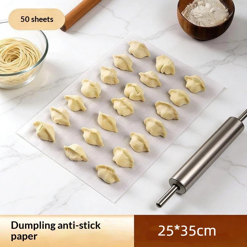 Dumpling Steamer Non-Stick Paper 50/100Pcs Food Grade Oil Proof Liner for Baozi Steaming Baking Home Kitchen Use
