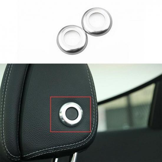 2015 - Кольцо-накладка кнопки регулировки подголовника сиденья Серебристый Титан Для Mercedes-Benz C-Class