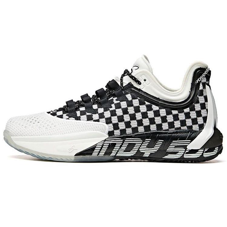 

New Anta GH1 Low Indy 500 Cushioning Anti Slip Wear Resistant Breathability Low Top Basketball Shoes Men s White Black 112021103-3 40