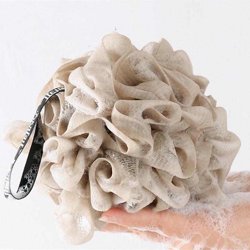 Bath Body Brush Sponge Bath Ball Nylon Scrubber Loofah Mesh Net Ball Cleaning Mesh Shower Flower 60g Bathroom Accessories