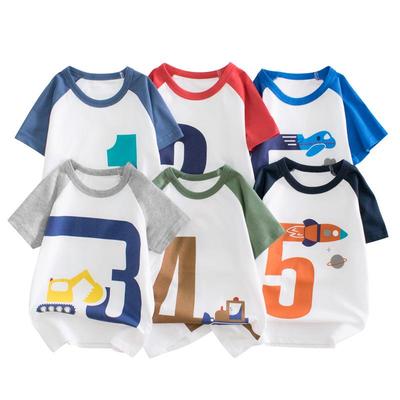 27kids 2025 Summer Boys' Short-Sleeve T-Shirt for Babies and Children