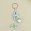 Handmade Ceramic Strawberry Pepper Keychain Vintage Style Smooth Surface Key Ring for Purse Hanging Decoration Gift
