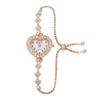 Orologio da Donna Piccolo con Strass, Quadrante Piccolo Stile College, Orologio Bracciale in Acciaio con Diamanti a Forma di Cuore, Orologio alla Moda