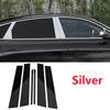 6PCS Black Carbon Window Trim Covers B C Pillar Posts Stickers Car Accessories For Mercedes Benz S Class W140 MK3 1992~1999 1993