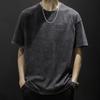 American Retro Men Short-sleeved T-shirt In Summer Old Loose Large-size Korean Pullover