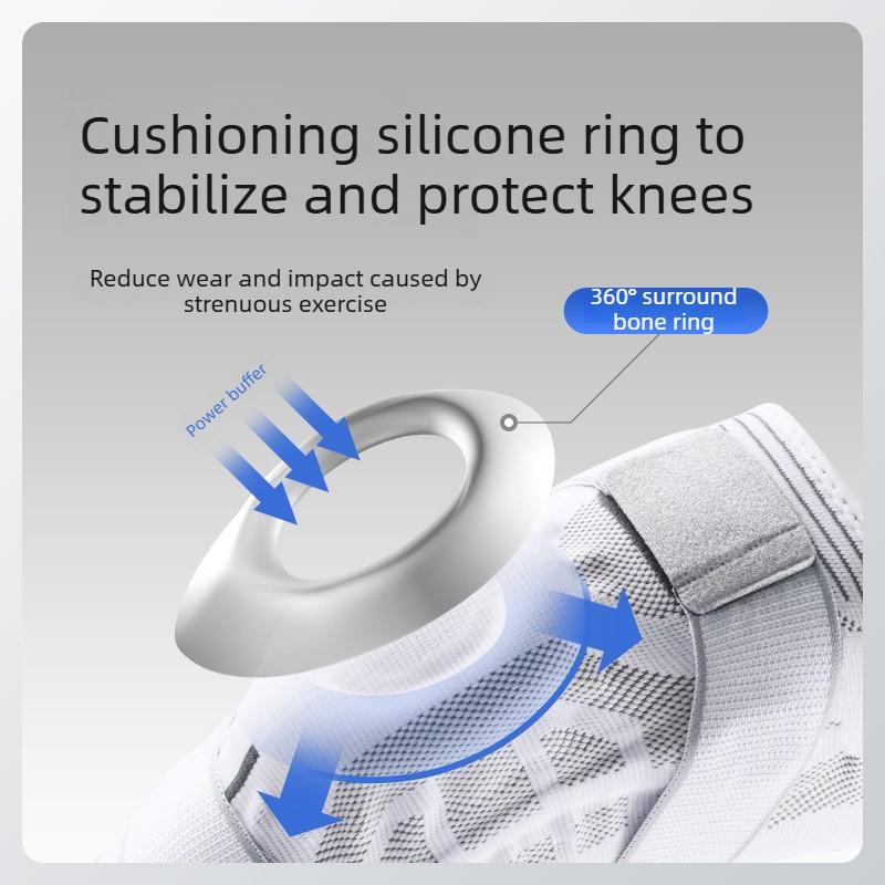 Knee Brace Adjustable Strap Silicone Pad Knee Support for Men Women Running Basketball Squat Arthritis Pain Relief Compression Knee Pad M L XL