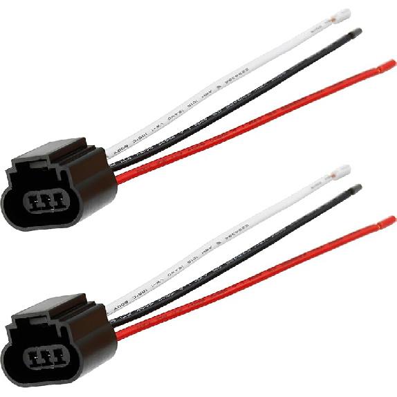 5202 PS24W H16 Female Wire Pigtail Two Harness Fog Light Bulb Connector Plug (PS24W 5202 H16)