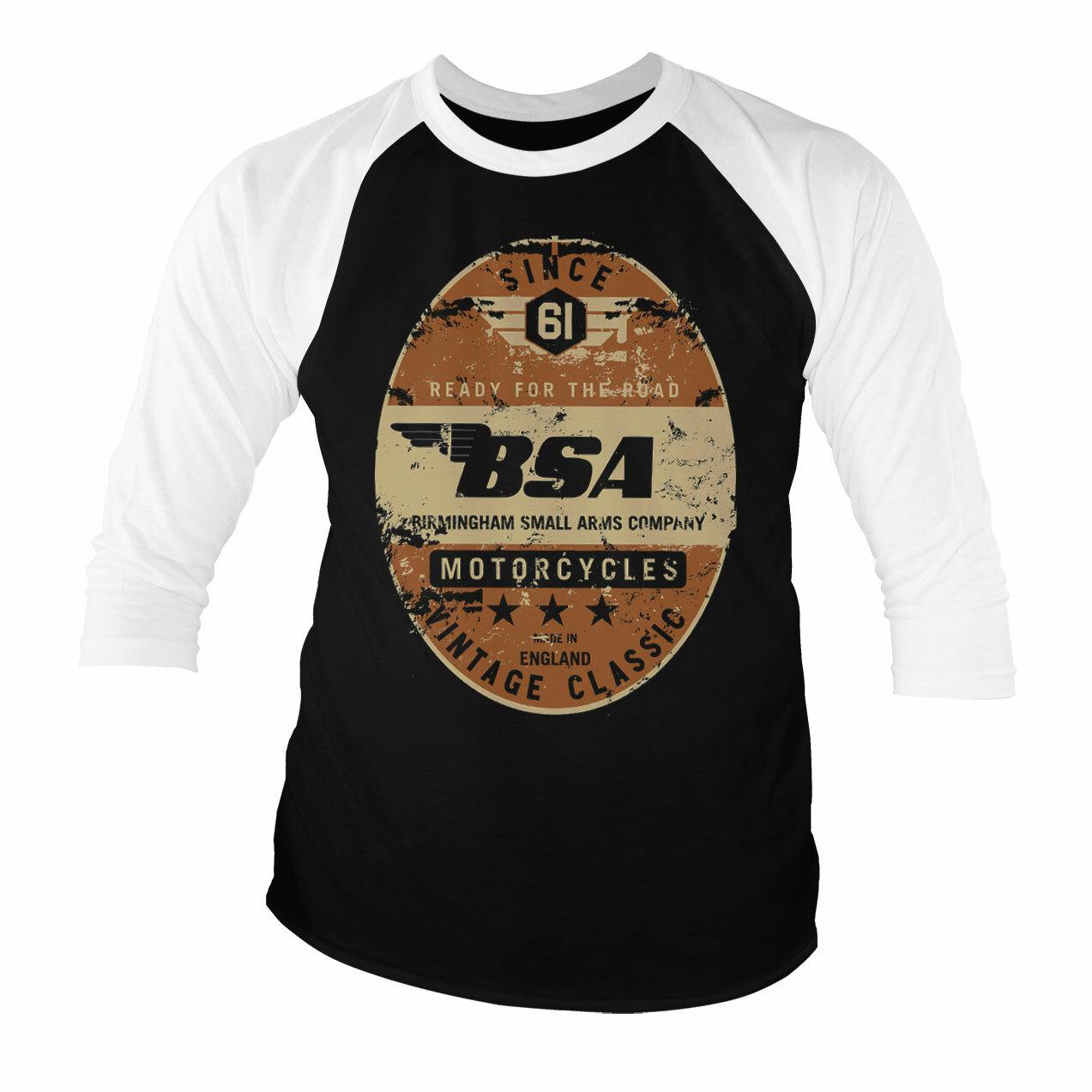 T-Shirt À Manches 34 Licensed BSA Motorcycles Birmingham Small Arms Co. S