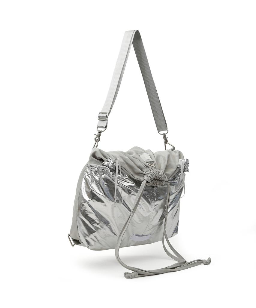 Undercontrol Studio Pocket Detail Detachable Strap Backpack Shoulder Bag Women'S Bag 2-Way Layered Cabbage Bag / Silver Metal Layer