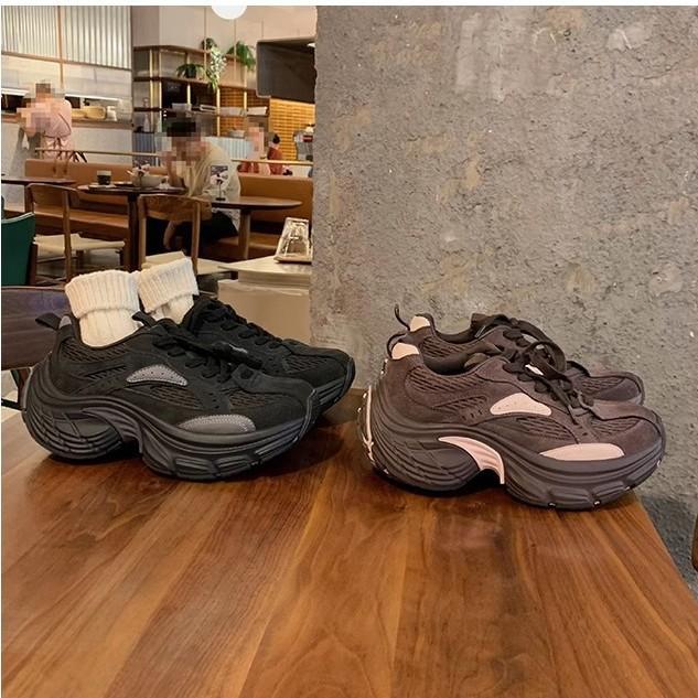 

Grape mother of the same style, sports style color matching lace-up heightening platform leather dad shoes women s 2025 autumn and winter new models 40 шоколадный