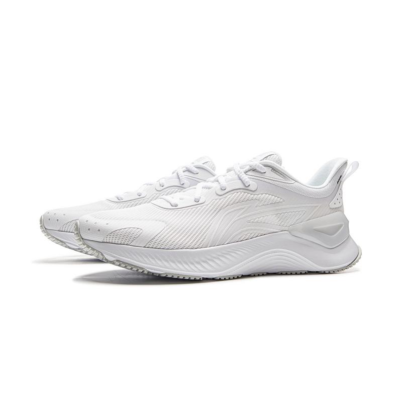 Li-Ning Fashionable Sports Comfortable Shock Absorption Non-Slip Wear-Resistant Low-Top Casual Running Shoes Men sneaker Standard-White ARHV021-3