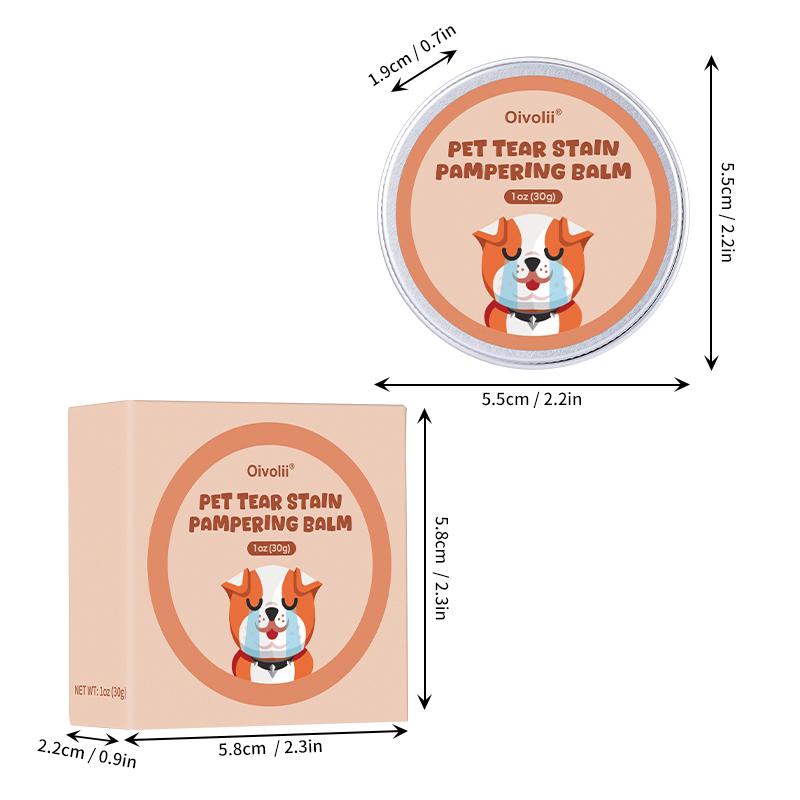 Oivolii Mild Formula Pet Tear Stain Cleaning Balm Safe Eye Care Reduce Tear Marks Prevent Pigmentation For All Pets