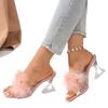 Fashion 2025 Fashion Women's Shoes Peep Toe Women's Slippers New Color Matching Dress Slippers Women Summer Best Seller Heels Women