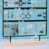 Metal Earrings Storage Rack 3-Tier Ear Stud Rack Earring Organizer Jewelry Holder  Gift