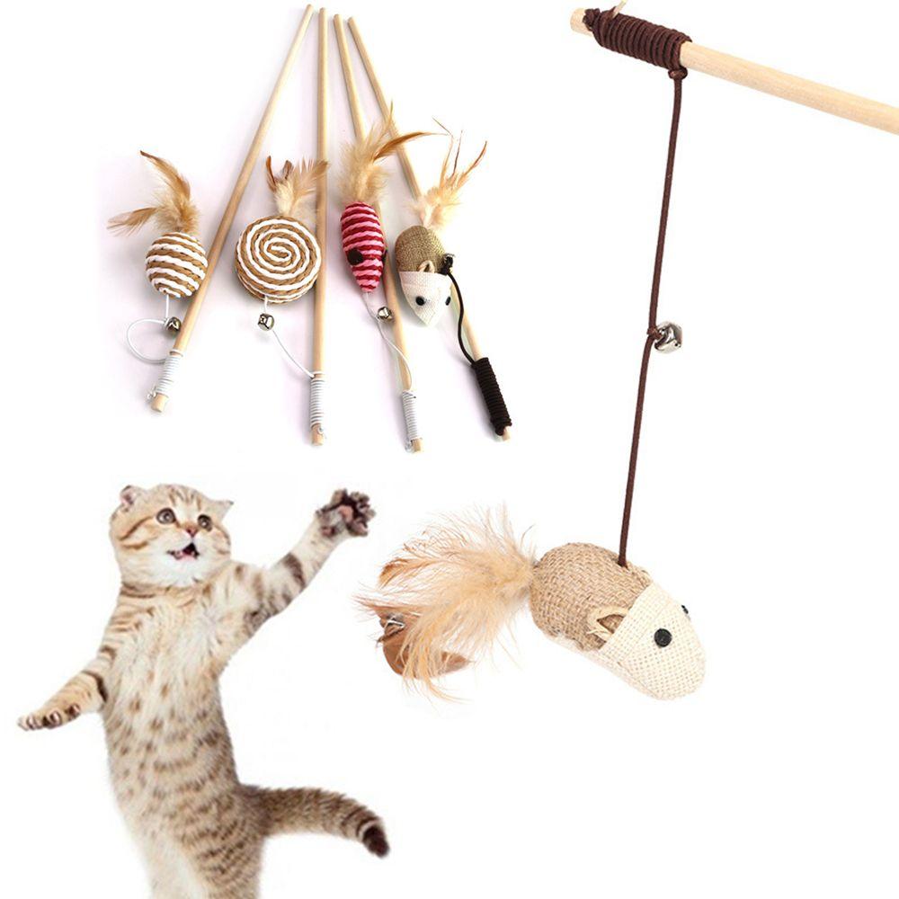 Cat Accessories With Mini Bell Cat Interactive Pet Supplies Teaser Stick Cat Rod Pet Cat Toy
