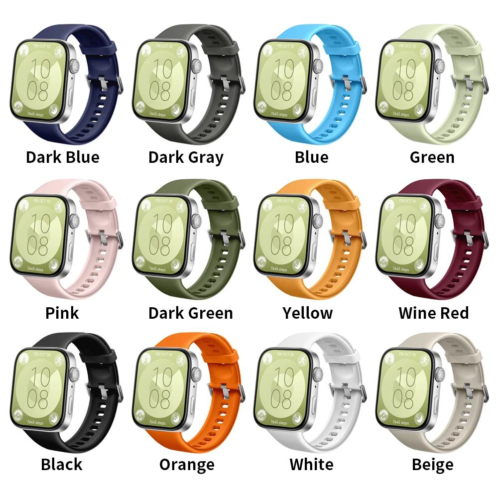 Official Style Silicone Sport Strap For Huawei Watch Fit 3 Replacement Wristband Bracelet for Huawei Watch Fit3 Correa Straps