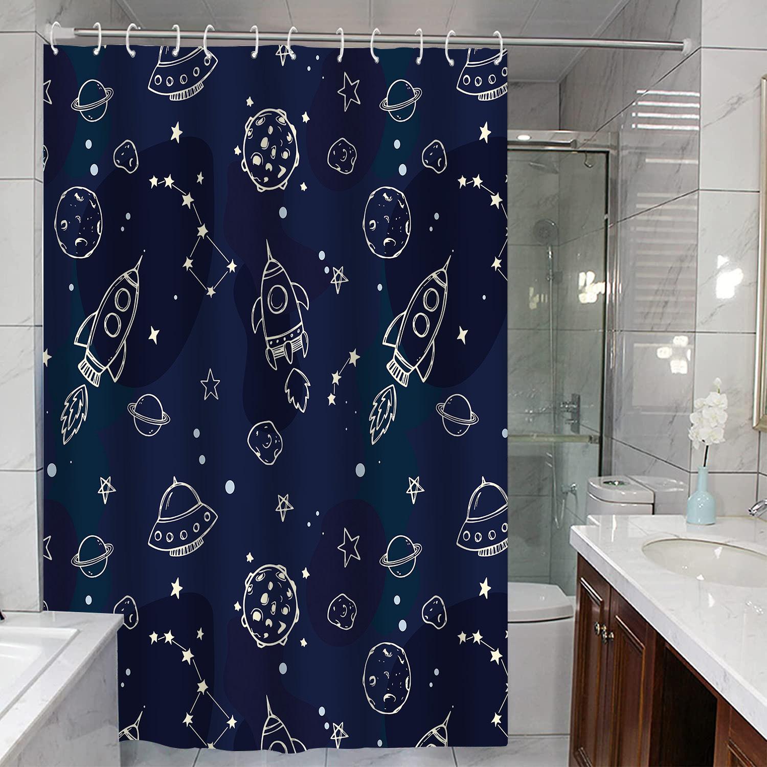 

JINRUN утолщенная водонепроницаемая занавеска для ванной комнаты, устойчивая к плесени, занавеска для душа, занавеска для душевой перегородки, занавеска для душа, занавеска для ванной комнаты, бесплатная перфорация 90*180cm