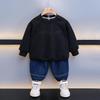 Boys' 2025 Korean Style Autumn Sweatshirt - Cool, Handsome Casual Top