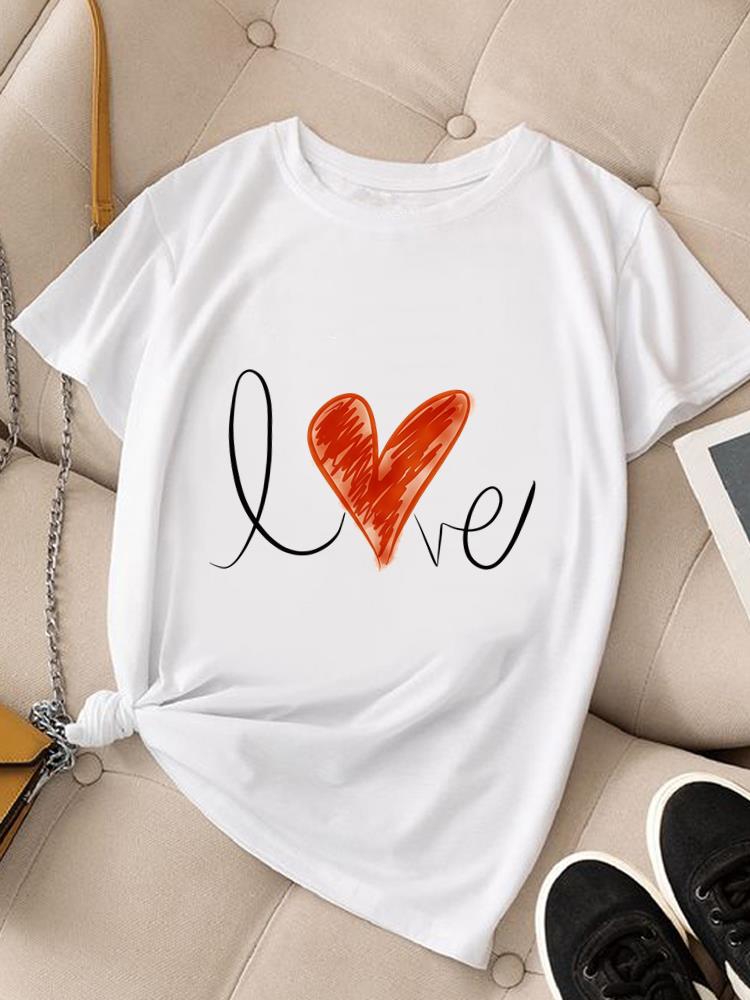 (Asian Size) sweet trend cute 90s Women Fashion Tee Top Clothing T Shirt Woman Print Female Short Sleeve Graphic T-shirts