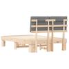 Bed Frame with Upholstered Headboard Light Grey 120 x 190 cm
