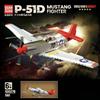 Military Fighter Plane Building Blocks Set, P-51D Mustang Spitfire LA-7 Yak-1B Aircraft Model Bricks Toy For Hobby Collectors