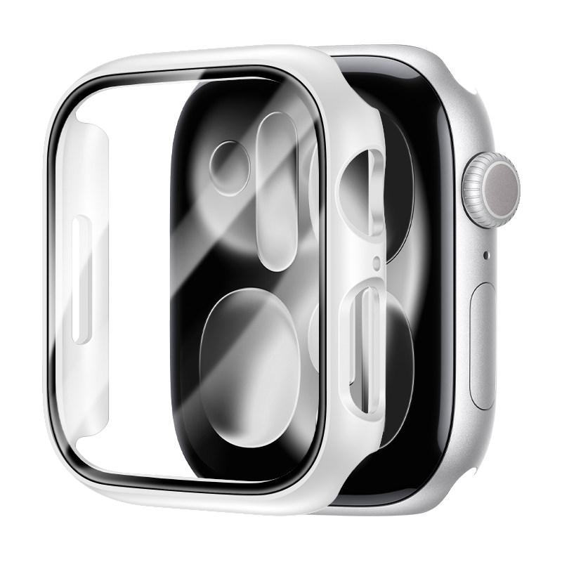 Screen Protector For Apple Watch Series 11 10 46mm 42mm 9 8 7 6 5 SE 45mm/41/44/40/42/38mm Tempered Glass+PC Bumper Cover Case