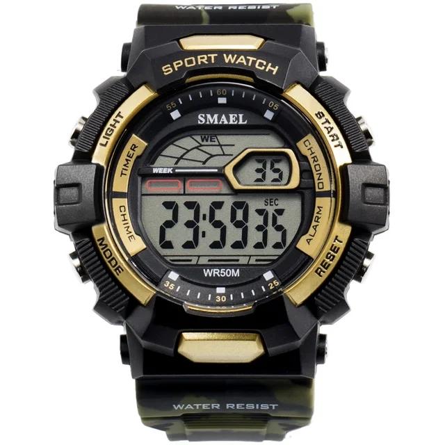 Smael 1527 Wristwatch Sports Creative Men Date LED Function Shock Resistant Digital Resin Material Watch Outdoor Adjust Reloj