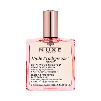 NUXE Huile Prodigieuse Florale Mehrzweck-Trockenöl 100ml - Glow-Pflege, Make-up-Basis, Koreanisch
