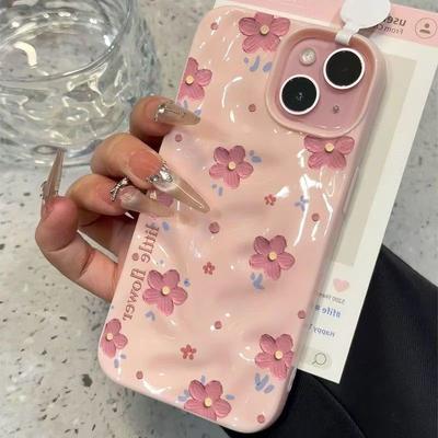 Coque de téléphone Rose à petit motif floral Pour iPhone 17 Coque iPhone 16 Pro Max 11 15 14 12 13 Pro Max 16e 7 8 Plus Housse en Silicone