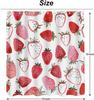 Moslion Red Strawberry Bathroom Curtains Fruit Slice Home Decoration Waterproof Fabric Shower Curtain with Hooks 72x72 Inch