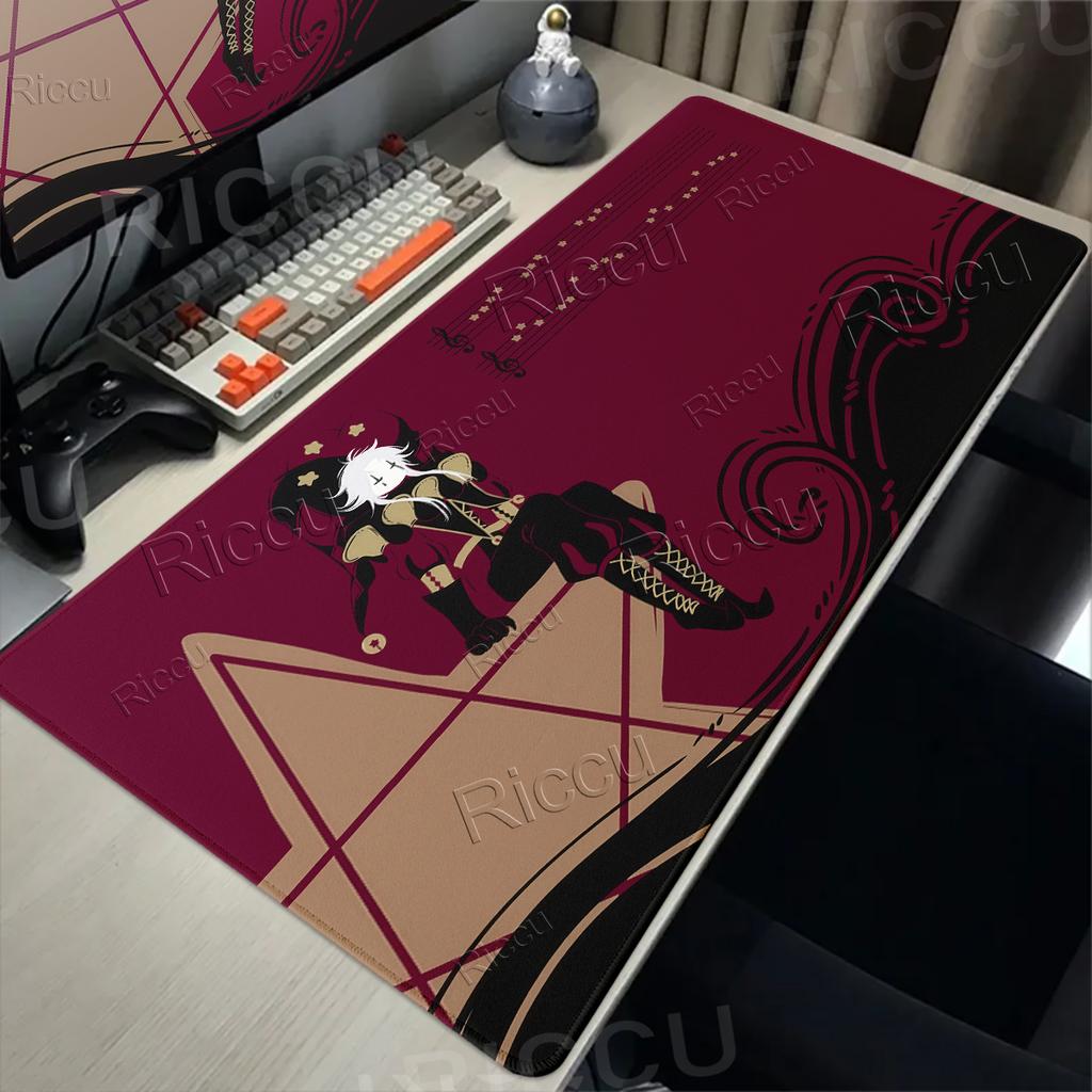 Game The F-freak C-circus Pierrot Mouse Pad Non Slip Rubber Edge Locked Thickened Laptop Gaming Computer Keyboard Aesthetics Rug