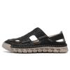 Sommer Neuankömmling Handgefertigte Leder Outdoor Herren Sandalen Atmungsaktiv Slip-On Freizeitschuhe Runde Zehenpartie Gummi-Außensohle Sandalen