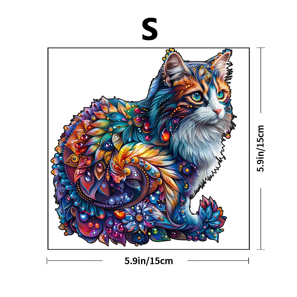 Wooden Puzzle - Colorful Succulent - Adult and Children's Wooden Puzzle - Unique Shaped Animal Wooden Puzzle - Adult Jigsaw