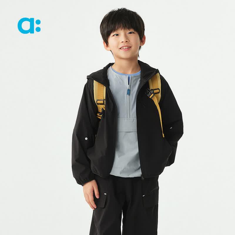 allblu Kids Hooded Water-Resistant Lightweight Jacket 140 cm
