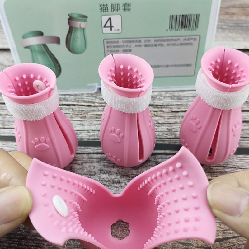 Anti Scratch Cat Feet, Cat Paw Protection, Bathtub, Anti Scratch Adjustable Pet Shower Boots, Cat Paw Nail Covers, Pet Products