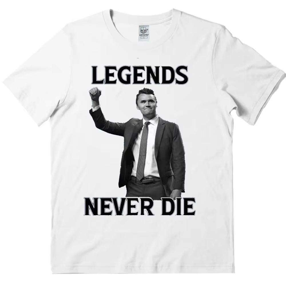 Summer Legends Never Die Charlie Kirk T Shirt Unisex Unisexshortsleeve Unisex Streetwear Huunisex Rights Tops Oneck Unisexs Clothing