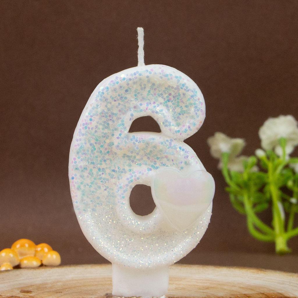 White Number Birthday Candles - DIY Creative Party Decorations for Cakes