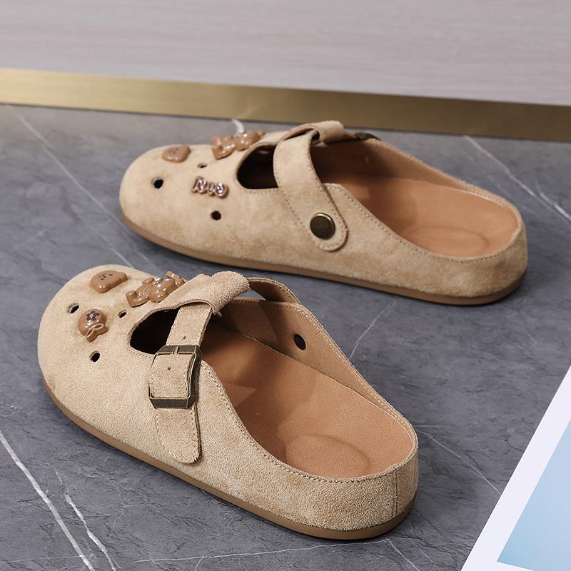 2025 Zamszowe Klapki Damskie DIY Korekowa Wkładka Klapki Plażowe Korekowe Antypoślizgowe Klapki Damskie z Podparciem Łuku