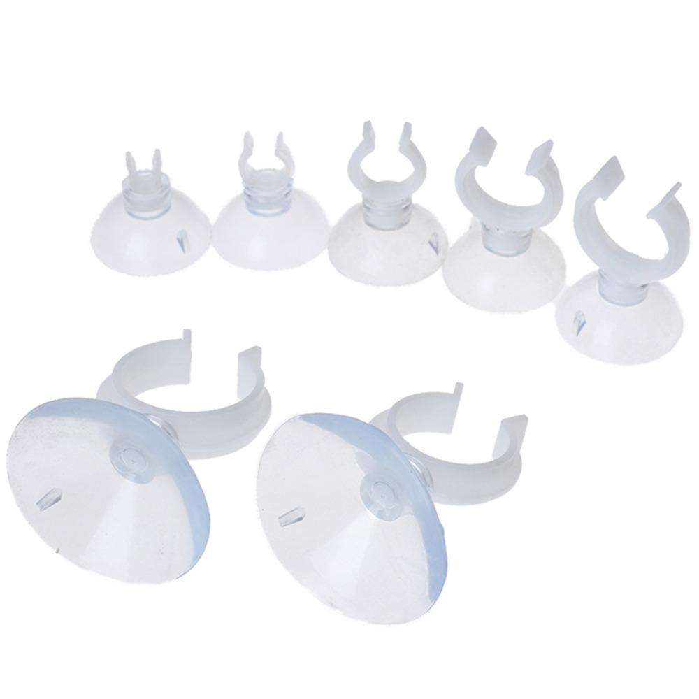 10pcs with Hook Aquarium Sucker Clear Air Hose Clamp Multifunctional Fish Tank Suction Cup  Hose