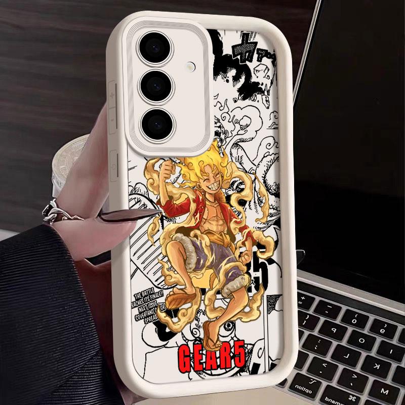 Ones Pieces Nika Phone Case For Samsung S26 S25 S24 S23 S21 S20 Ultra Monkey D Luffy Sun God For Galaxy S25 24 FE S26 Plus Cover