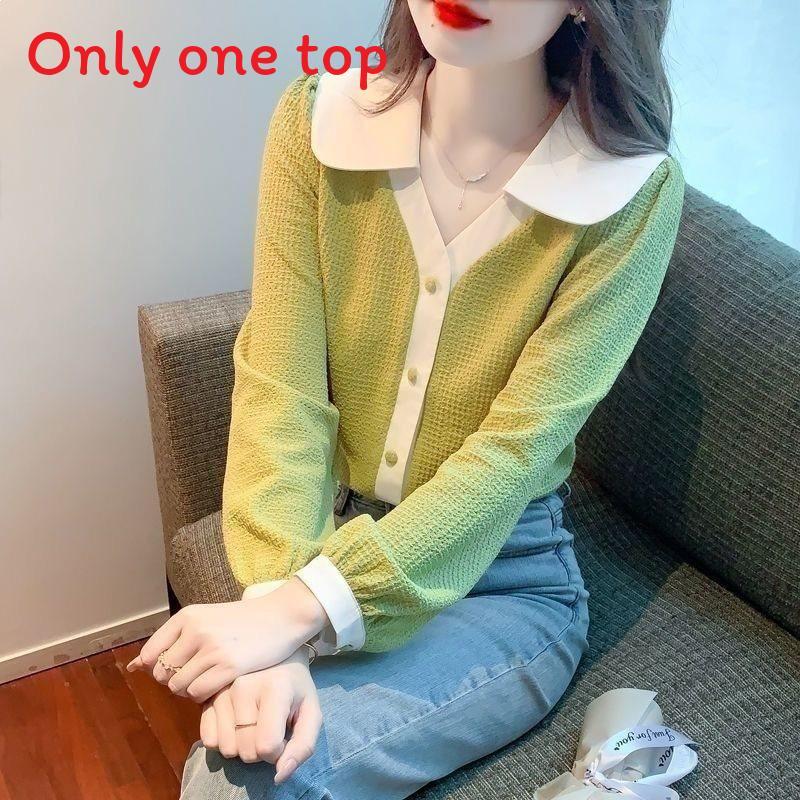 Romantic French Collared Butterfly Tie Blouse With 3d Effect For Spring Office Wear