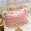 Princess Style Solid Color Lace Pillowcase - Fresh & Cute for Dorms