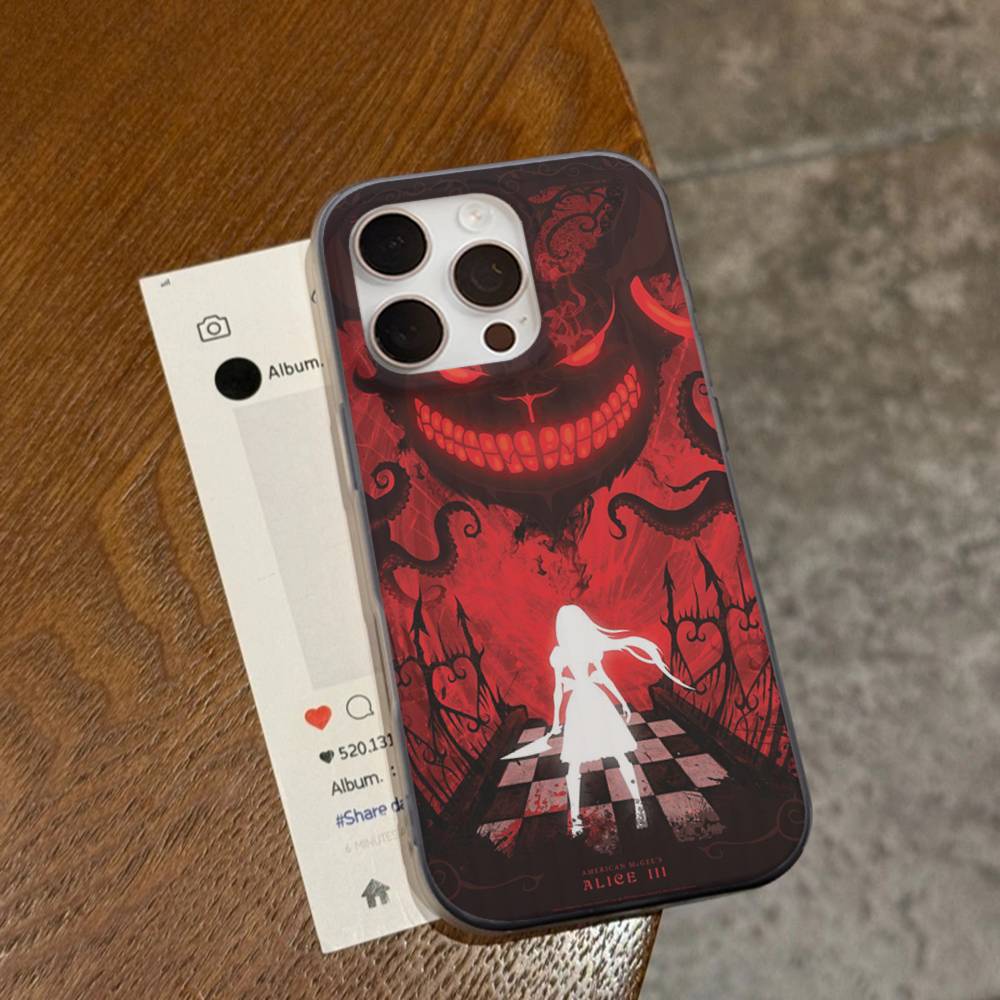 

Popular Game A-Alice M-Madness R-Returns Soft Corrugated Phone Case For IPhone 11 12 13 14 15 16 17 Pro Max Plus Pro iPhone 15pro max
