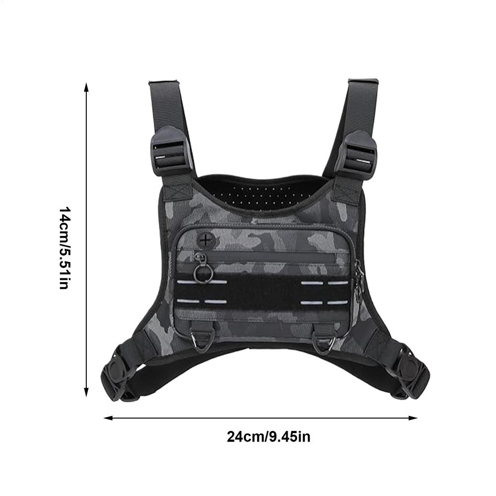 Waterproof Chest Bag for Men & Women - Adjustable Running Vest Phone Holder Pouch for Outdoor Cycling, Hiking, Travel, Jogging