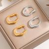 Minimalist Irregular Earring Studs: Versatile, Simple European & American Style Hot Selling Plain Rings