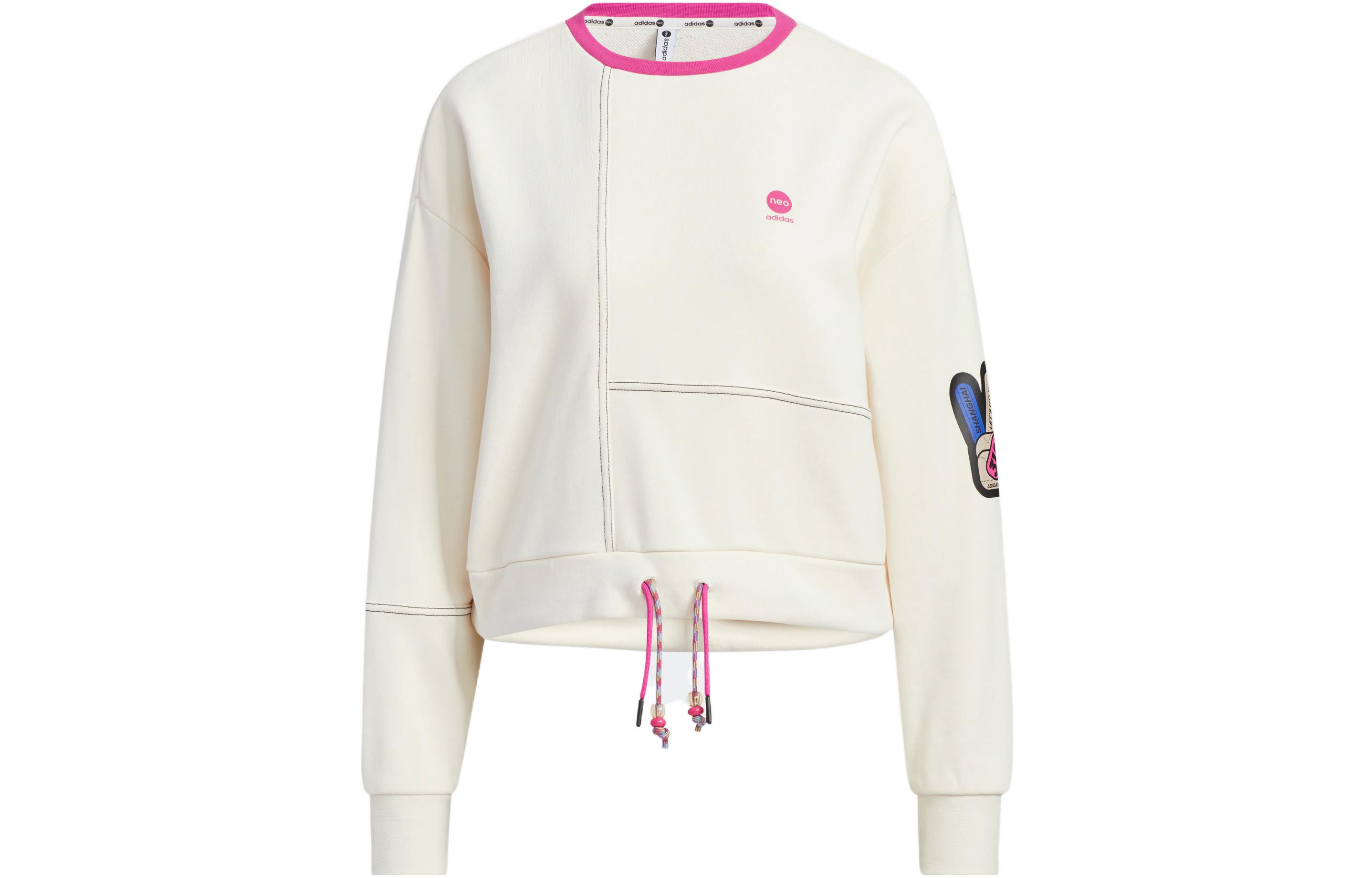 Adidas Neo Sweatshirt Women s Pink White IA6899 L