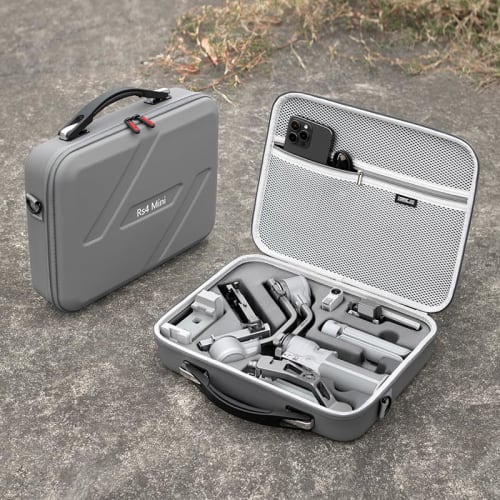 DJI RS4 Mini Compatible Storage Case, PU Waterproof Carrying Case, Portable Storage Shoulder Bag, Travel Case with Full Protection, Dustproof, and Sho